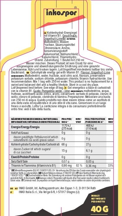 Produktbild X-TREME Liquid-Energy-Gel Grapefruit-Limette, 24 x 40 g